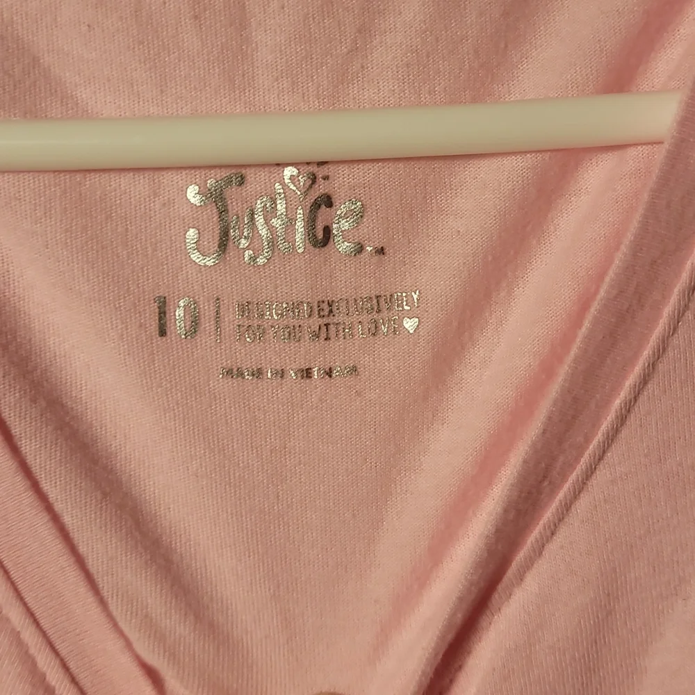 Justice Girls 10 Eiffel Tower glitter sparkly sequin pink Tshirt
